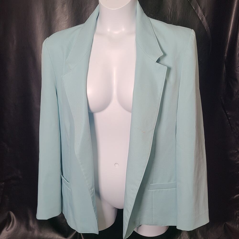 Vintage 80s solos by Koret Pastel mint blazer Size large